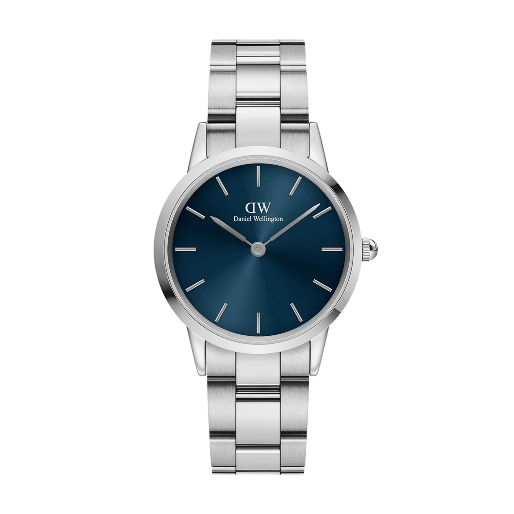 Iconic Link Arctic - Silver watch with blue dial 32mm | DW
