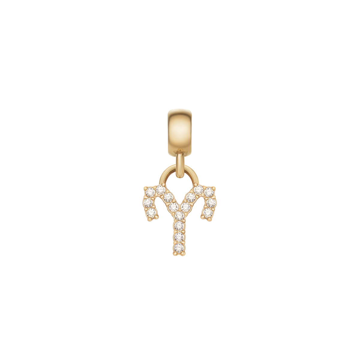 Crystal Zodiac Charm Gold