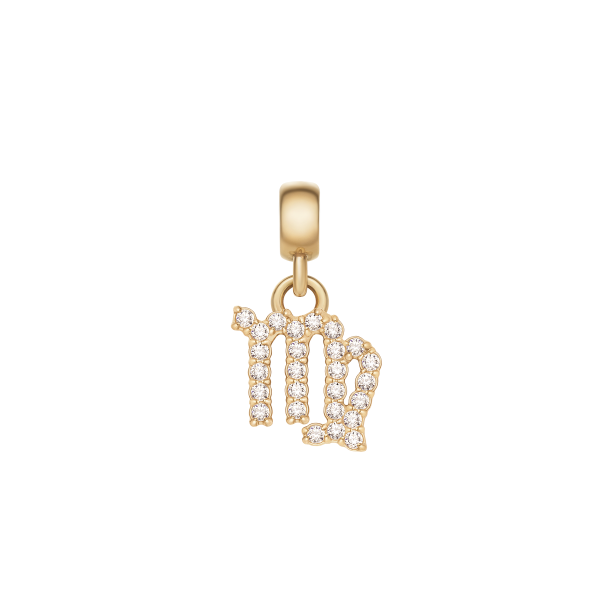 Crystal Zodiac Charm Gold