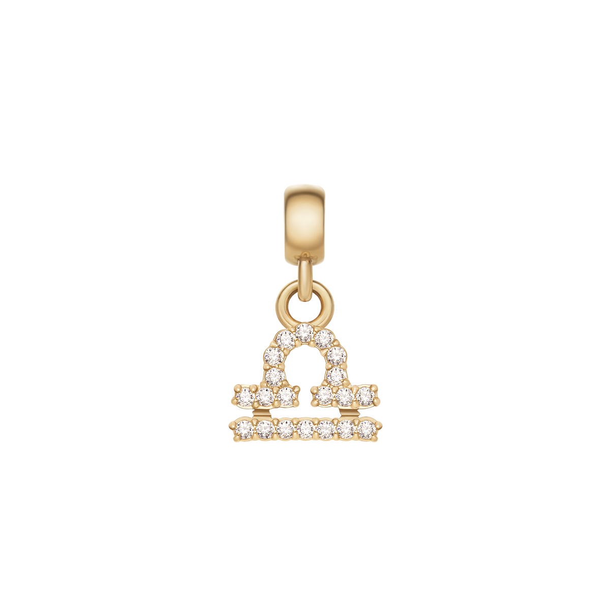 Crystal Zodiac Charm Gold