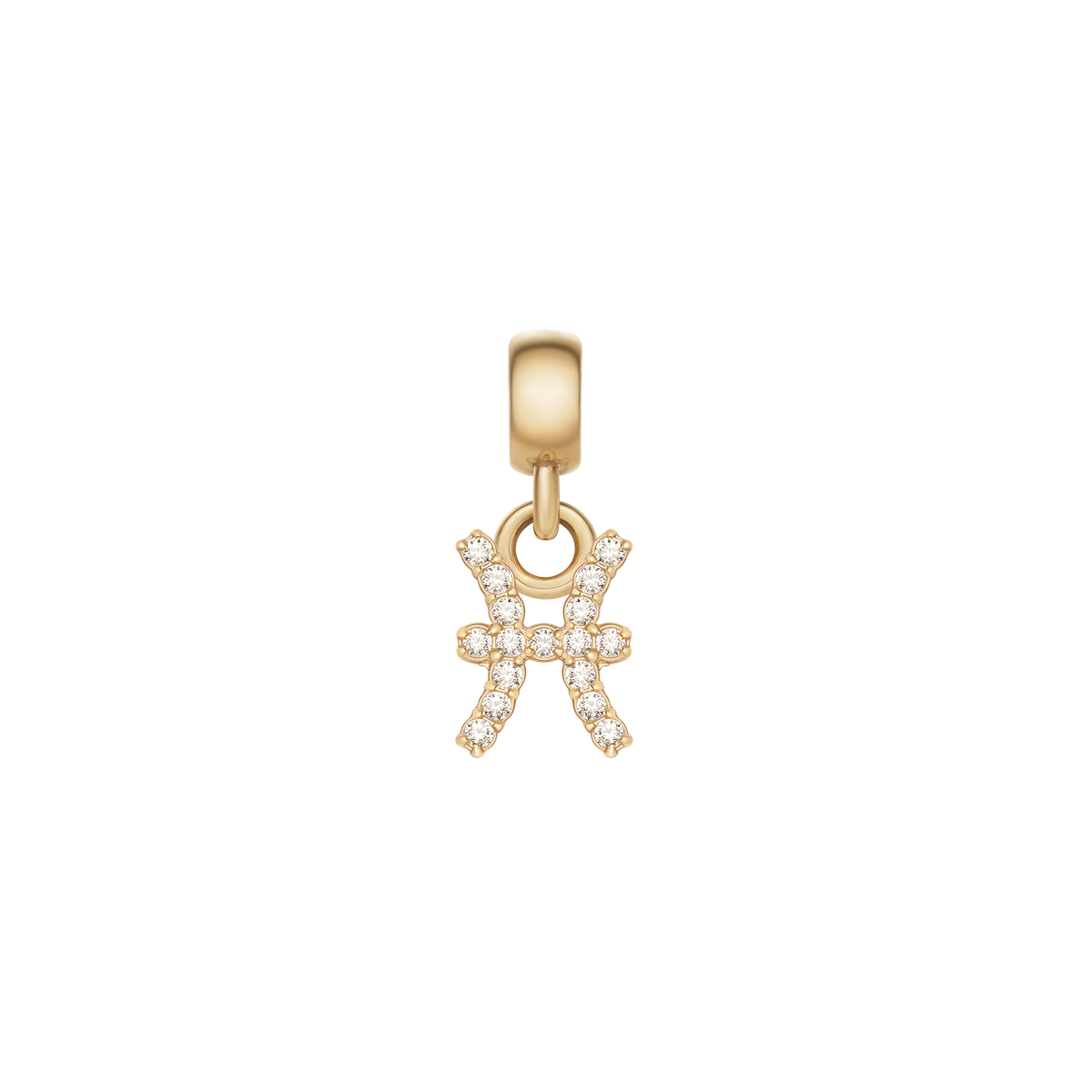 Crystal Zodiac Charm Gold