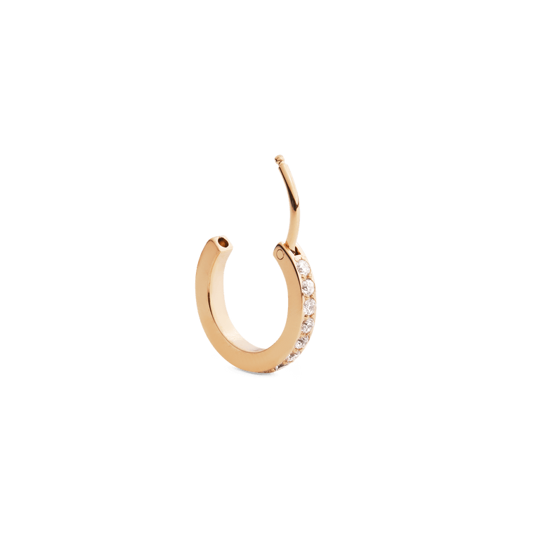 Crystal Hoop Earring Gold