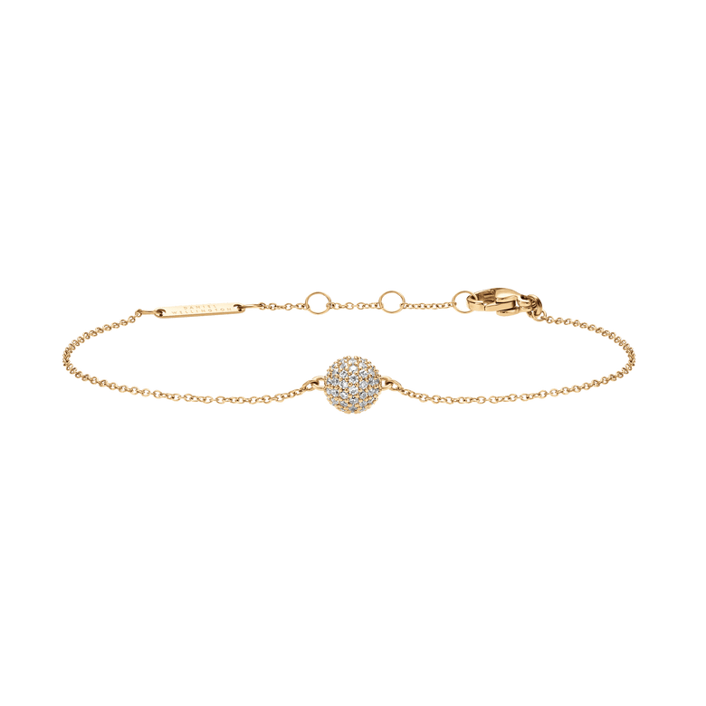 Pavé Crystal Pendant Bracelet Gold