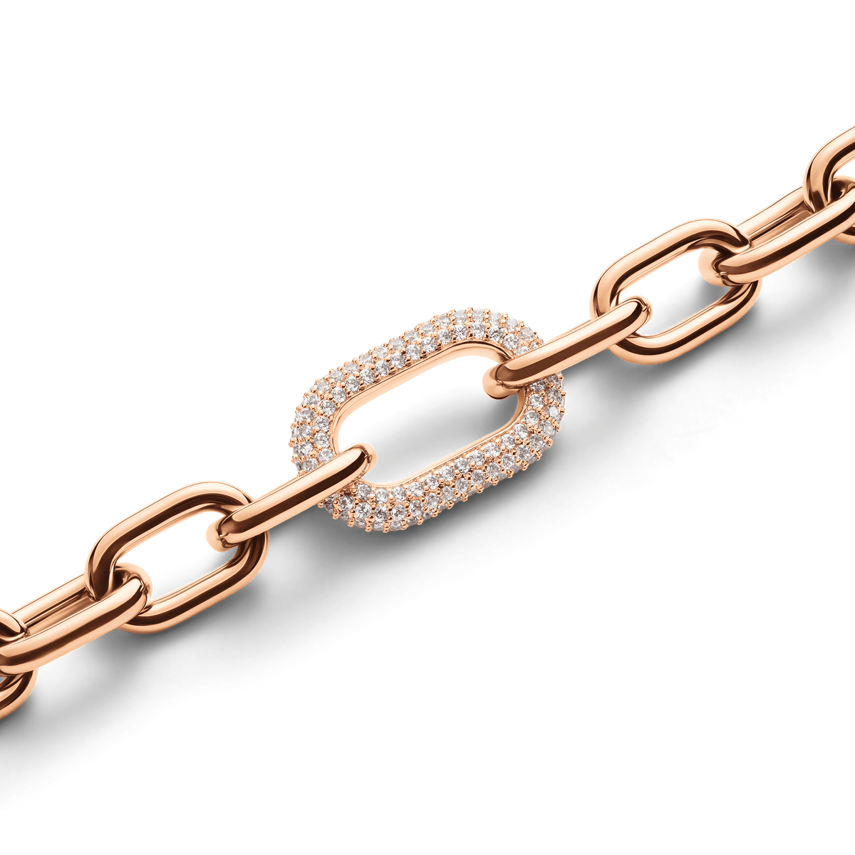 Crystal Link Bracelet Rose Gold