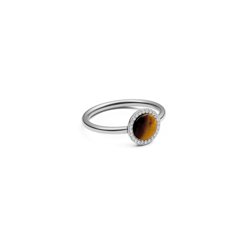 Audrey Ring Tiger Eye Silver