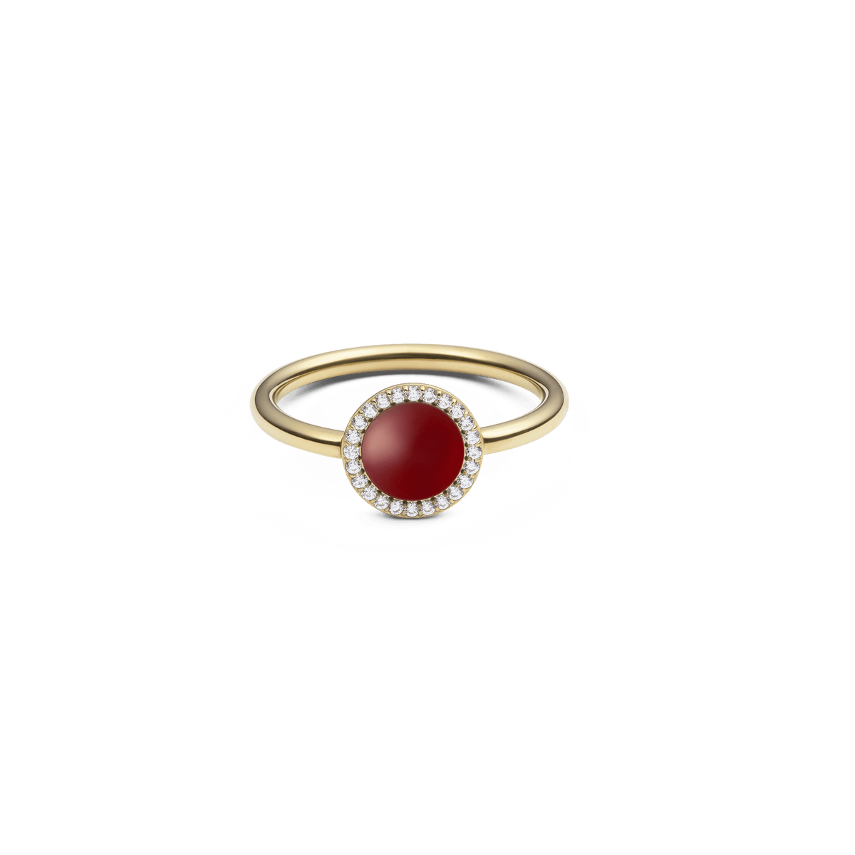 Audrey Ring Red Agathe Gold