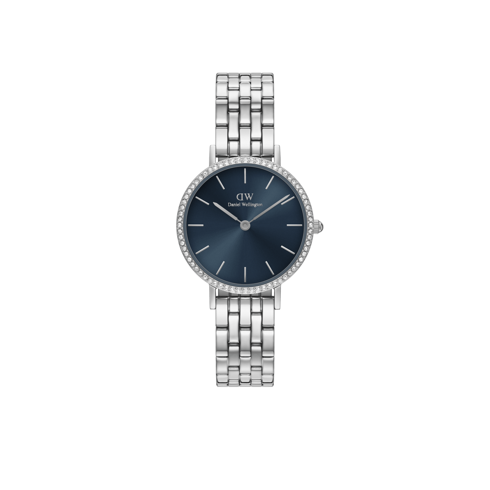 A small watch with an arctic sunray watch with silver 5-link strap A small watch with an arctic sunray watch with silver 5-link strap