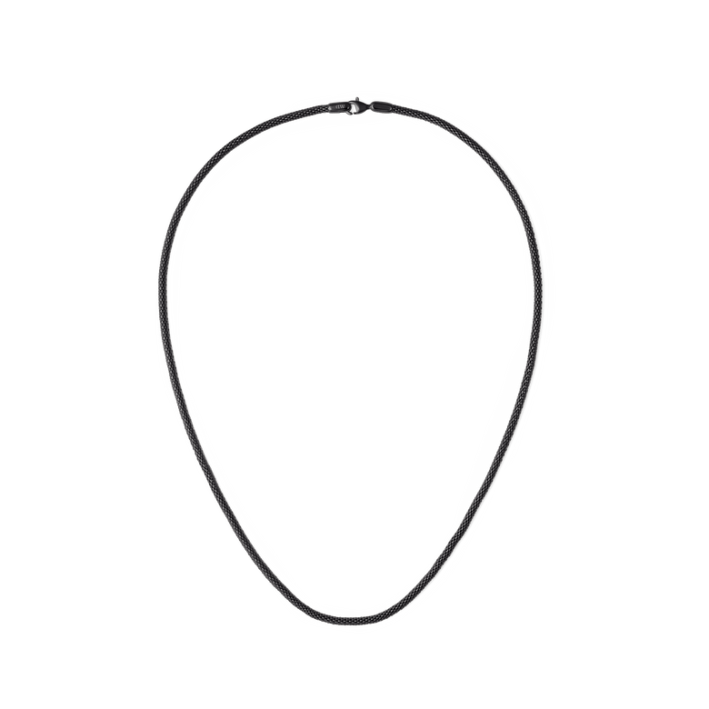 Tide Mesh Necklace Black 2.8