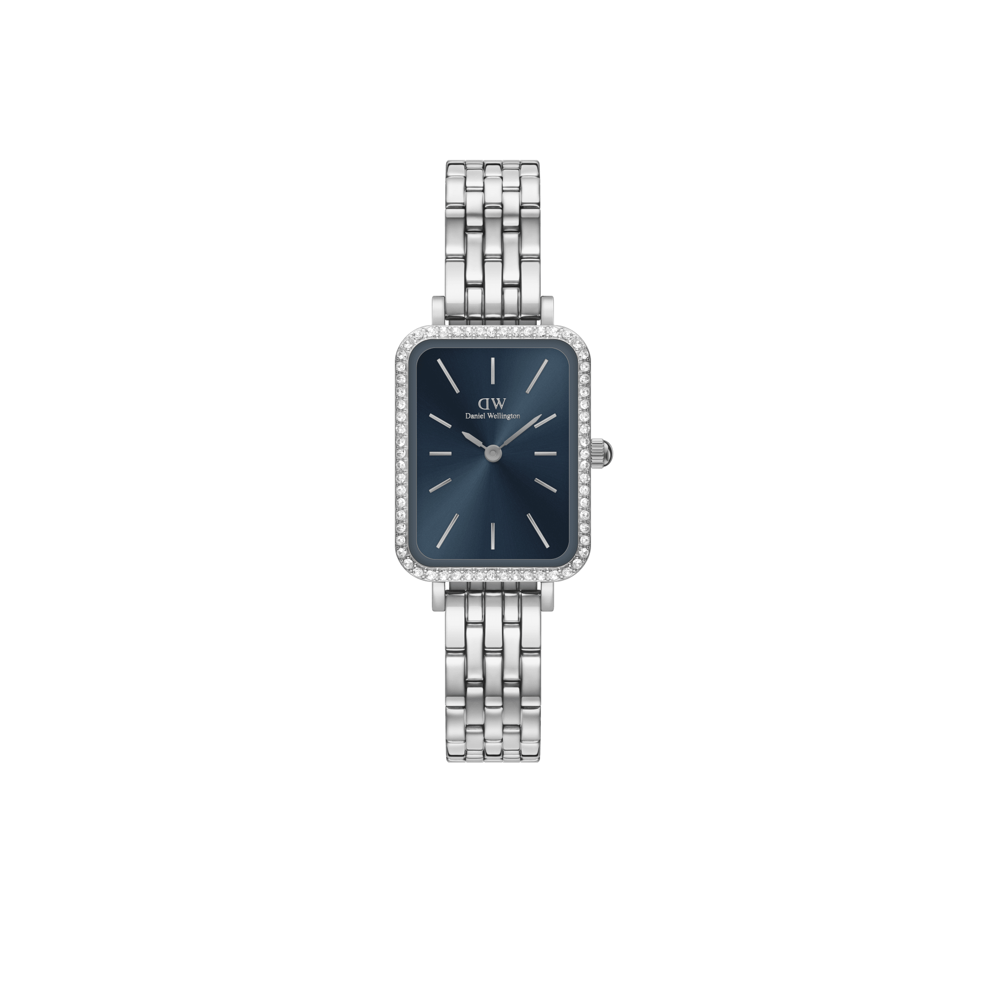 Quadro Bezel arctic sunray watch - with silver strap | DW Quadro Bezel arctic sunray watch - with silver strap | DW