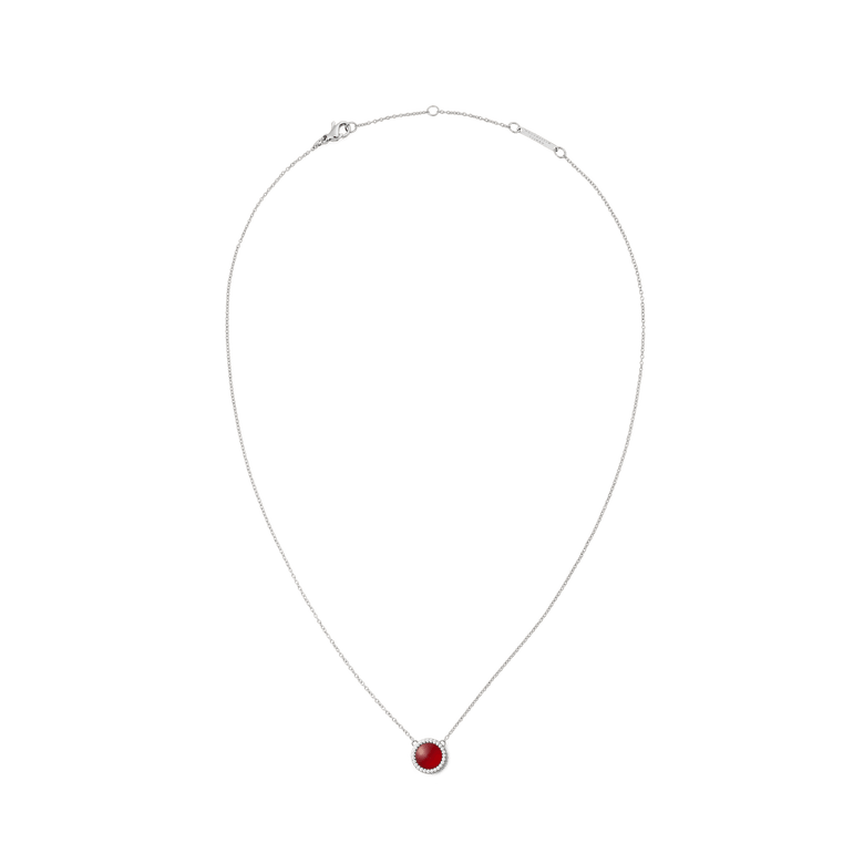 Audrey Necklace Red Agathe Silver