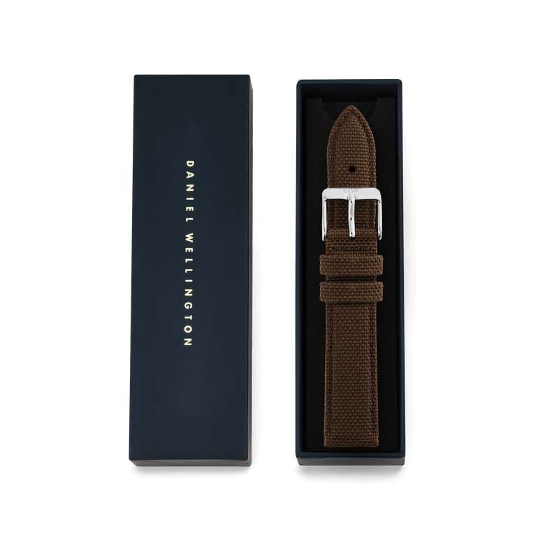 Brown Canvas Strap Silver