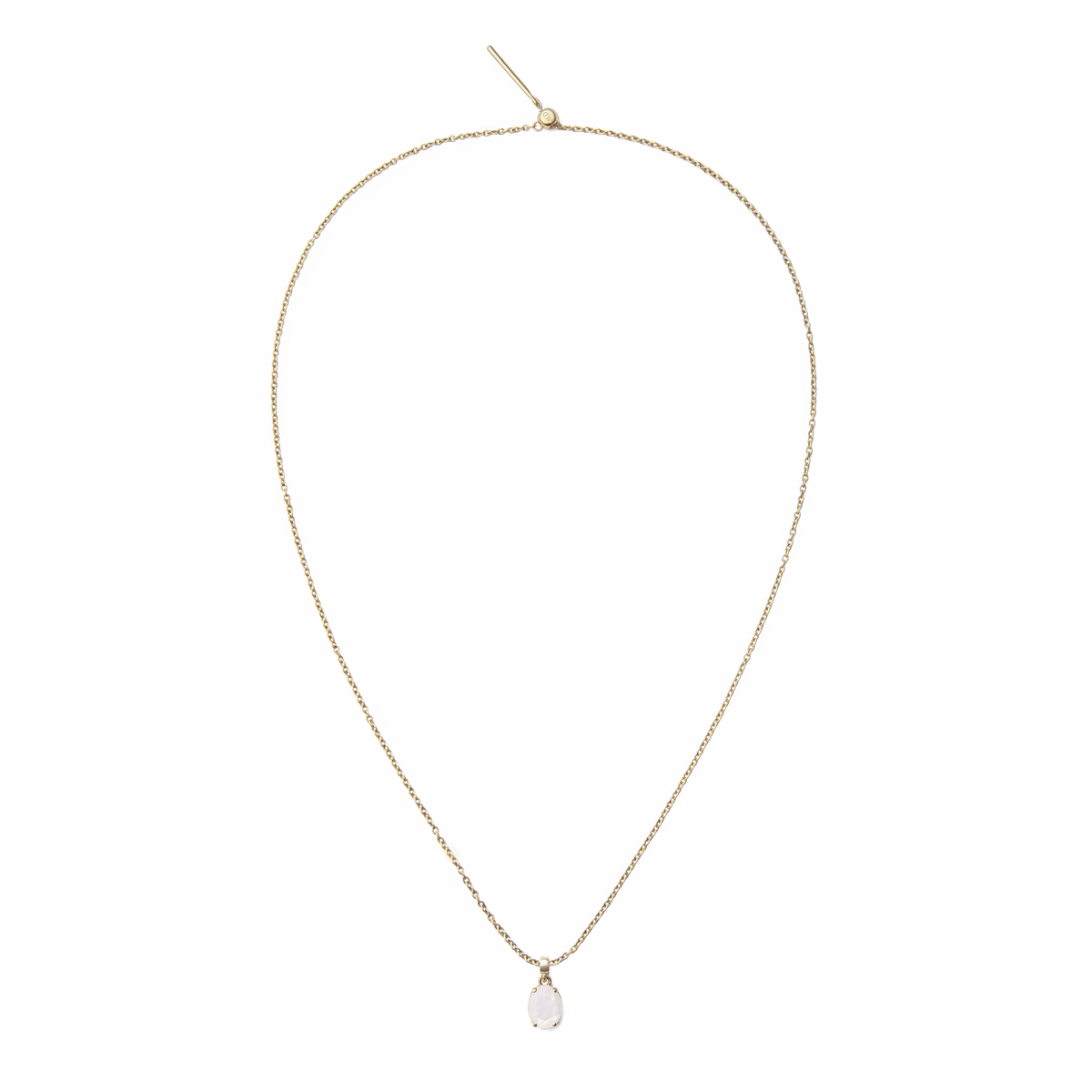 Mother of Pearl Oval Gold Charm