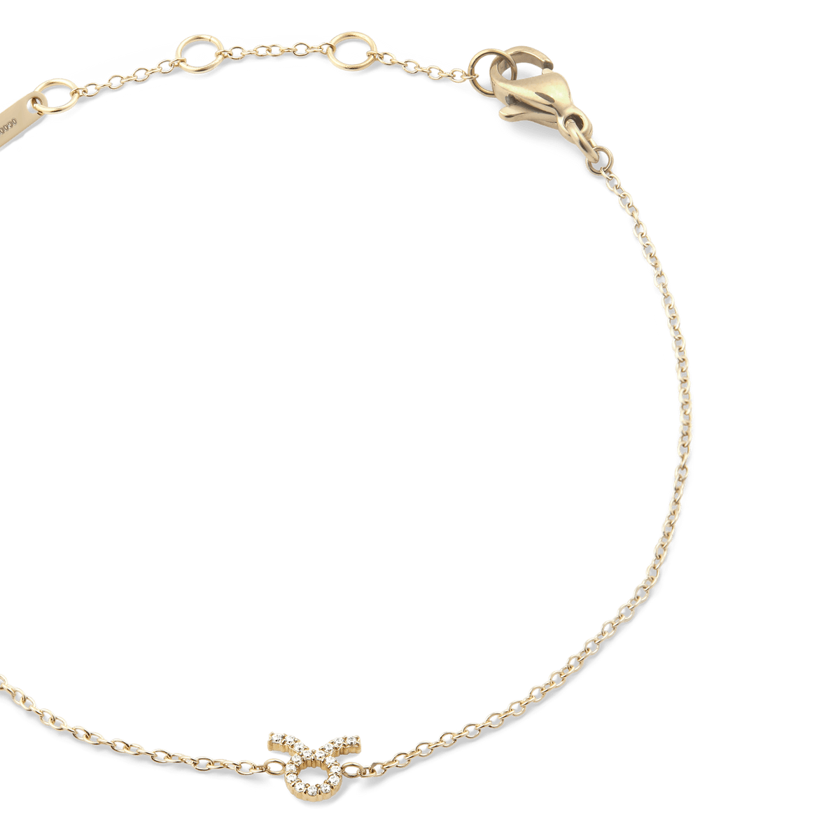 Crystal Zodiac Chain Bracelet Gold