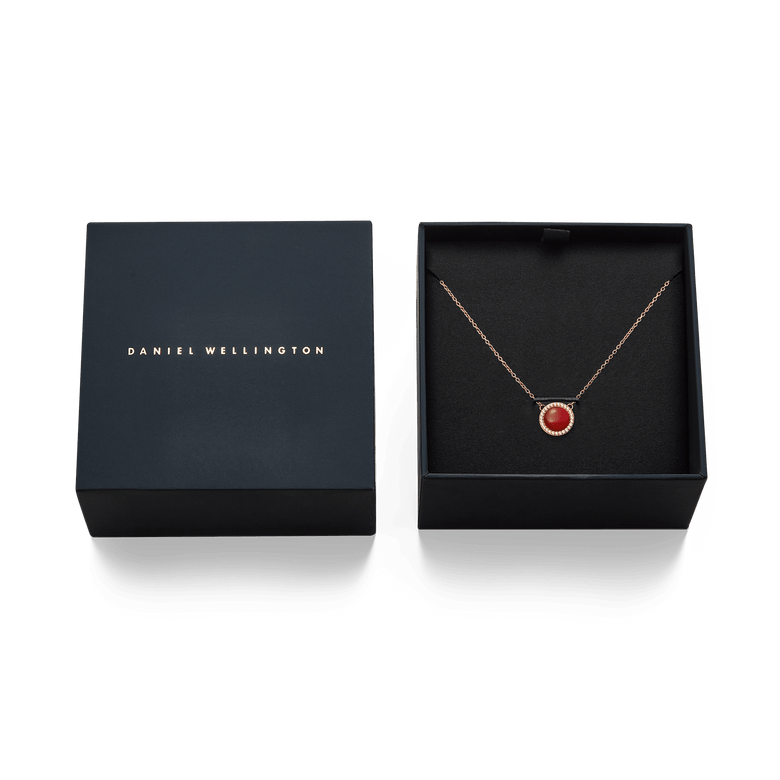 Audrey Necklace Red Agathe Rose Gold