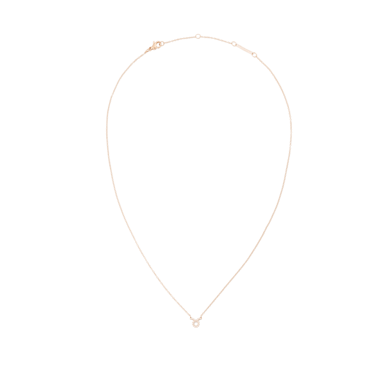 Crystal Zodiac Chain Necklace Rose Gold