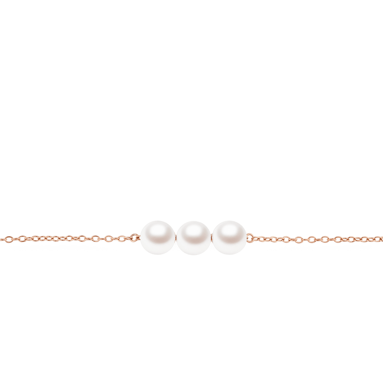 Pearl Trio Bracelet Rose Gold
