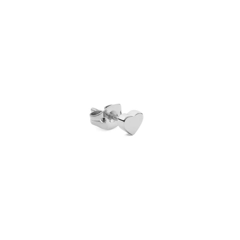 Heart Stud Silver