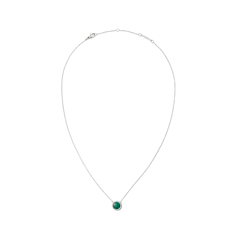 Audrey Necklace Malachite Silver
