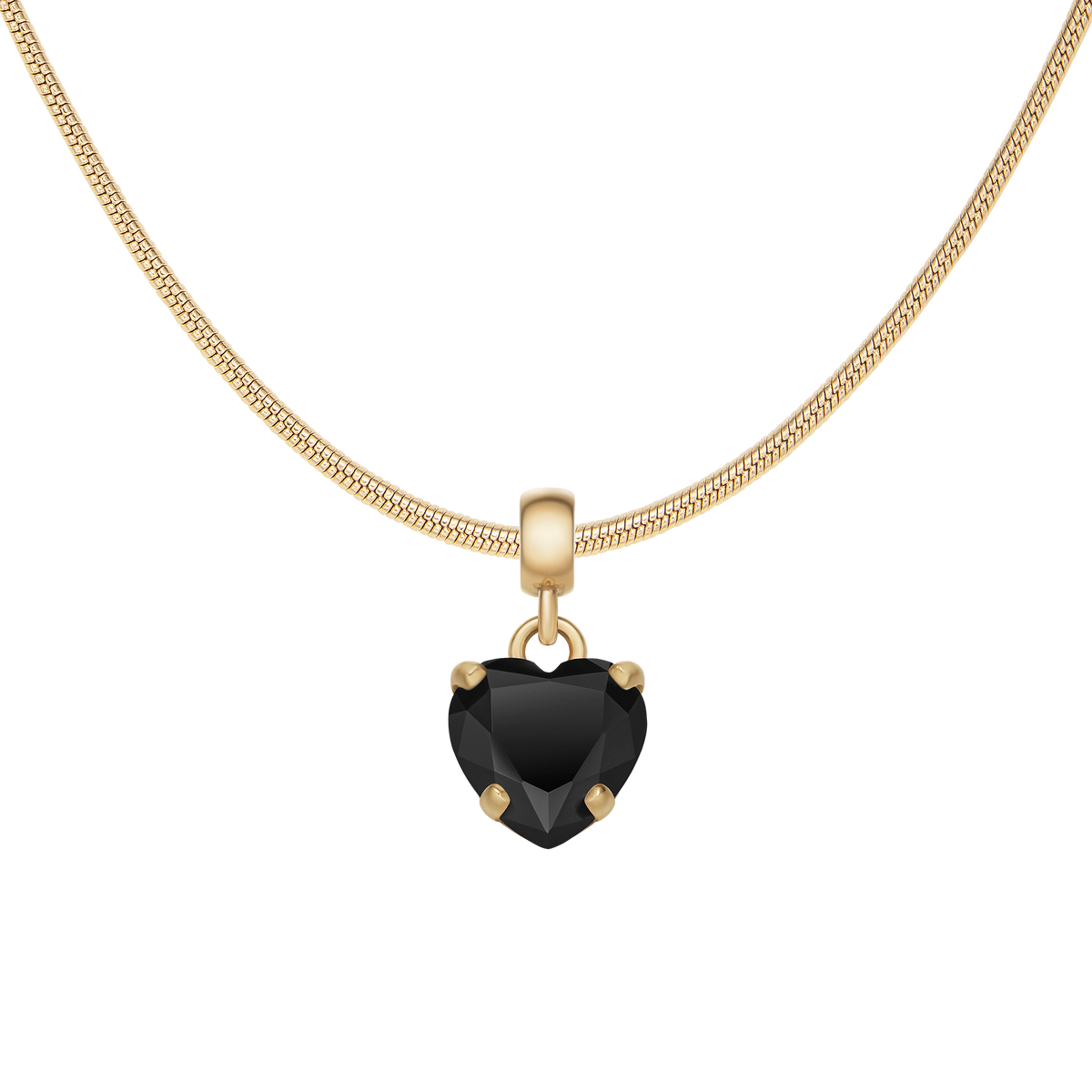 Heart Black Crystal Charm G