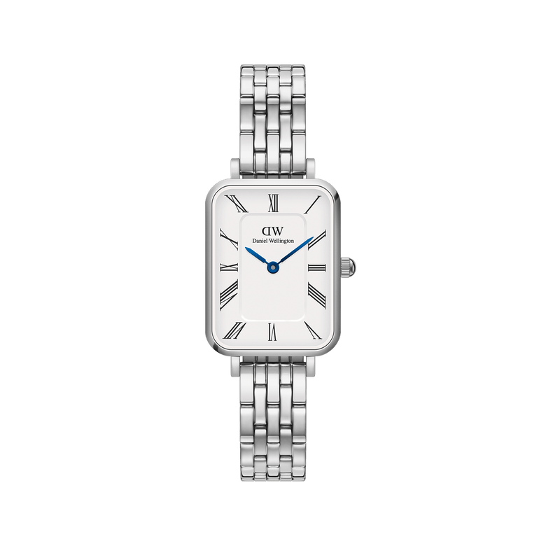 Quadro Roman Numerals 5-Link Silver