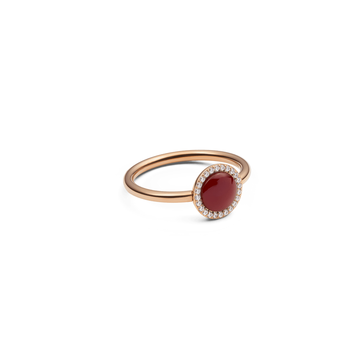 Audrey Ring Red Agathe Rose Gold