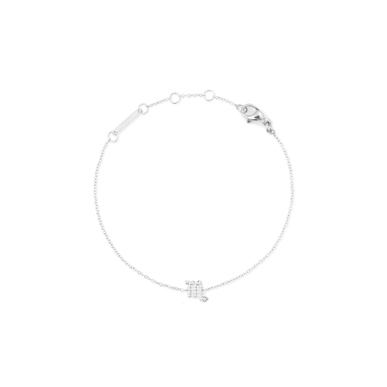 Crystal Zodiac Chain Bracelet Silver