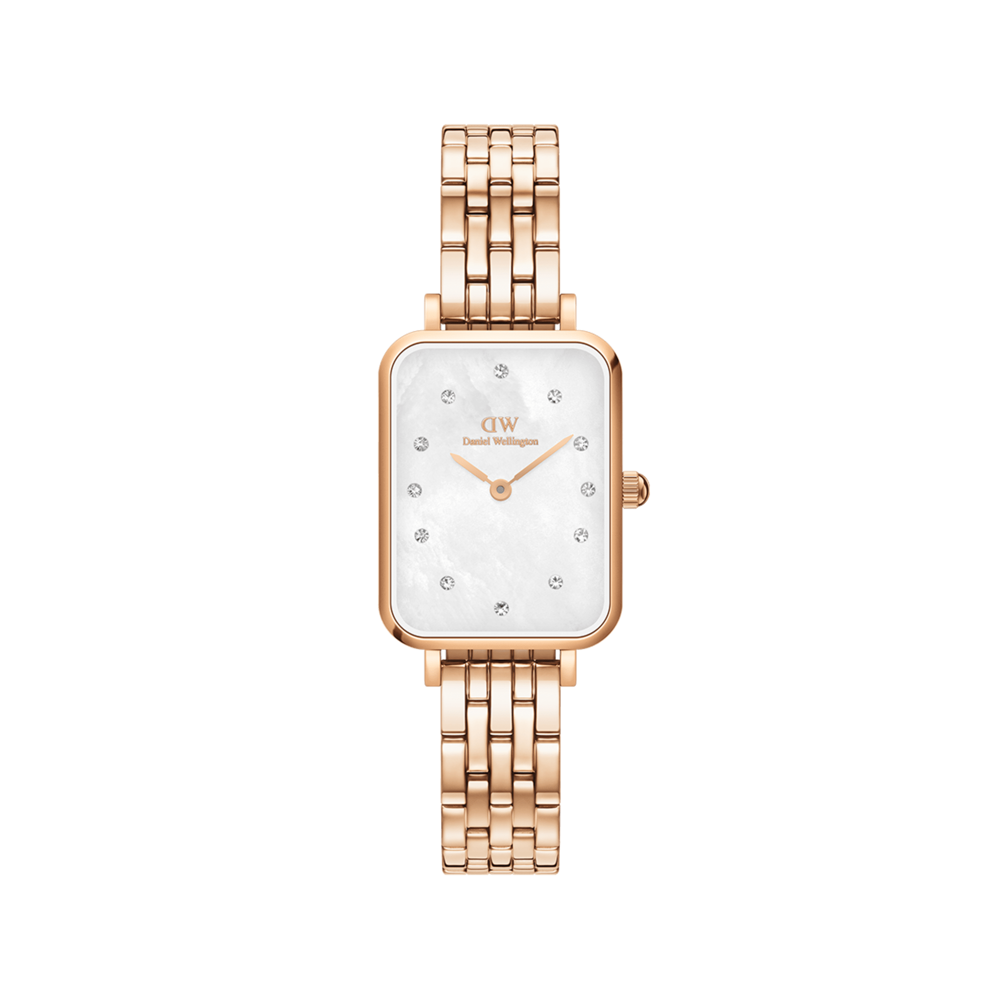 Quadro Lumine - Watch with white mother of pearl dial | DW Quadro Lumine - Watch with white mother of pearl dial | DW
