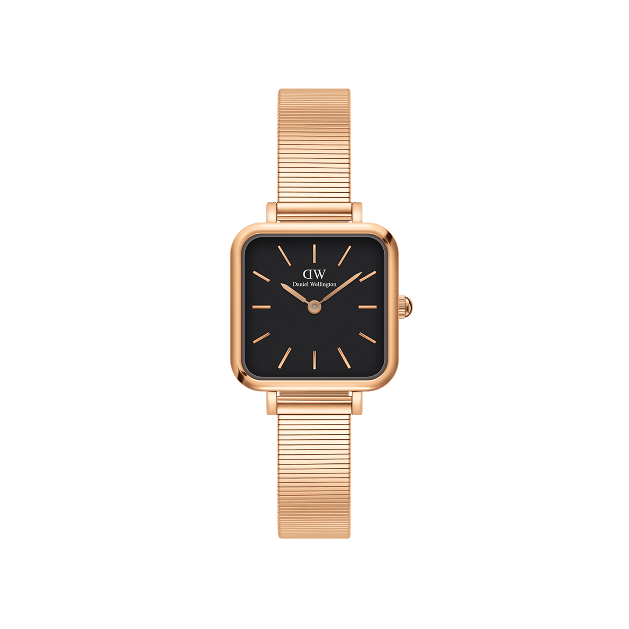 Quadro Studio - Womens square watch - Black & Rose Gold | DW Quadro Studio - Womens square watch - Black & Rose Gold | DW