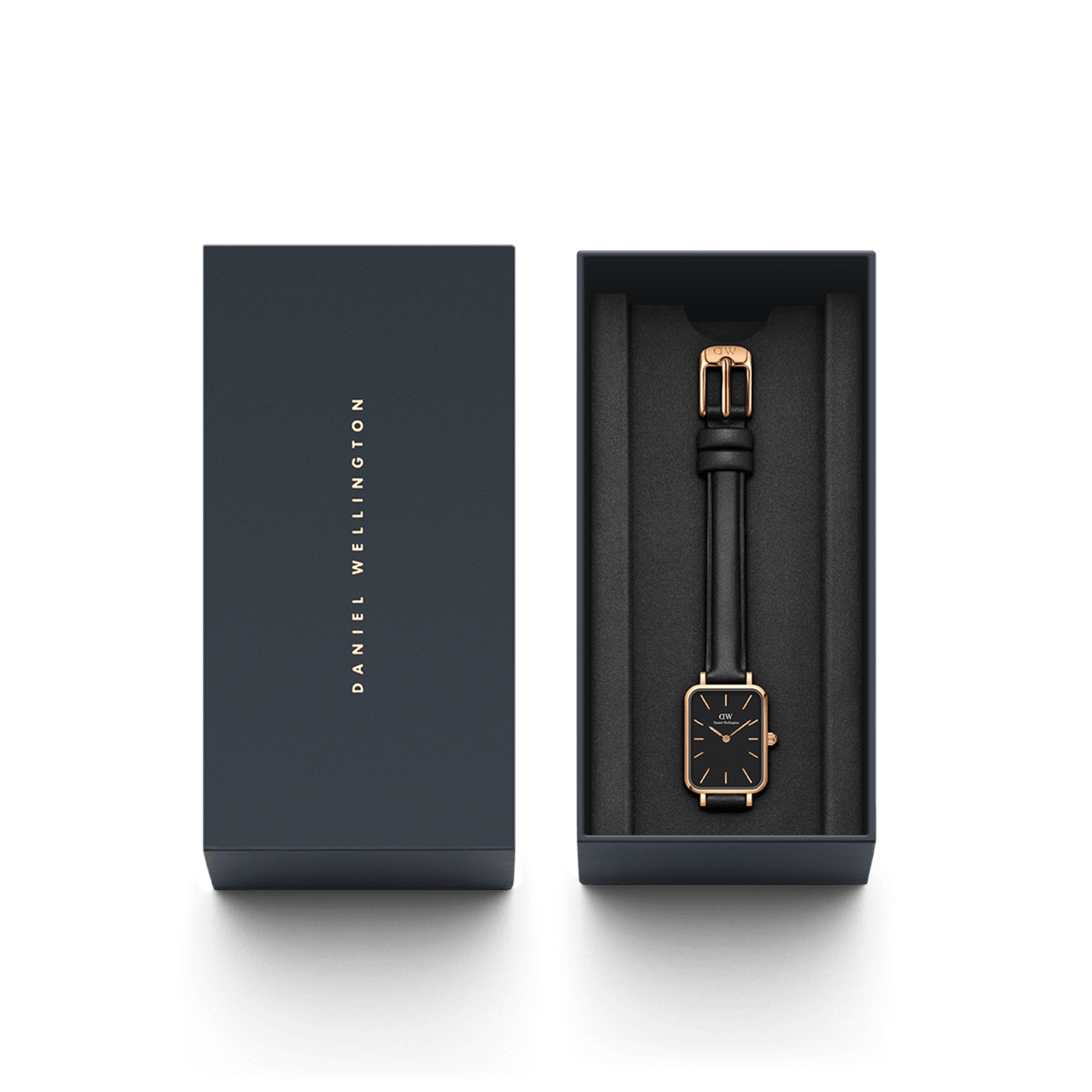 Quadro - Square watch in black for women | DW Quadro - Square watch in black for women | DW