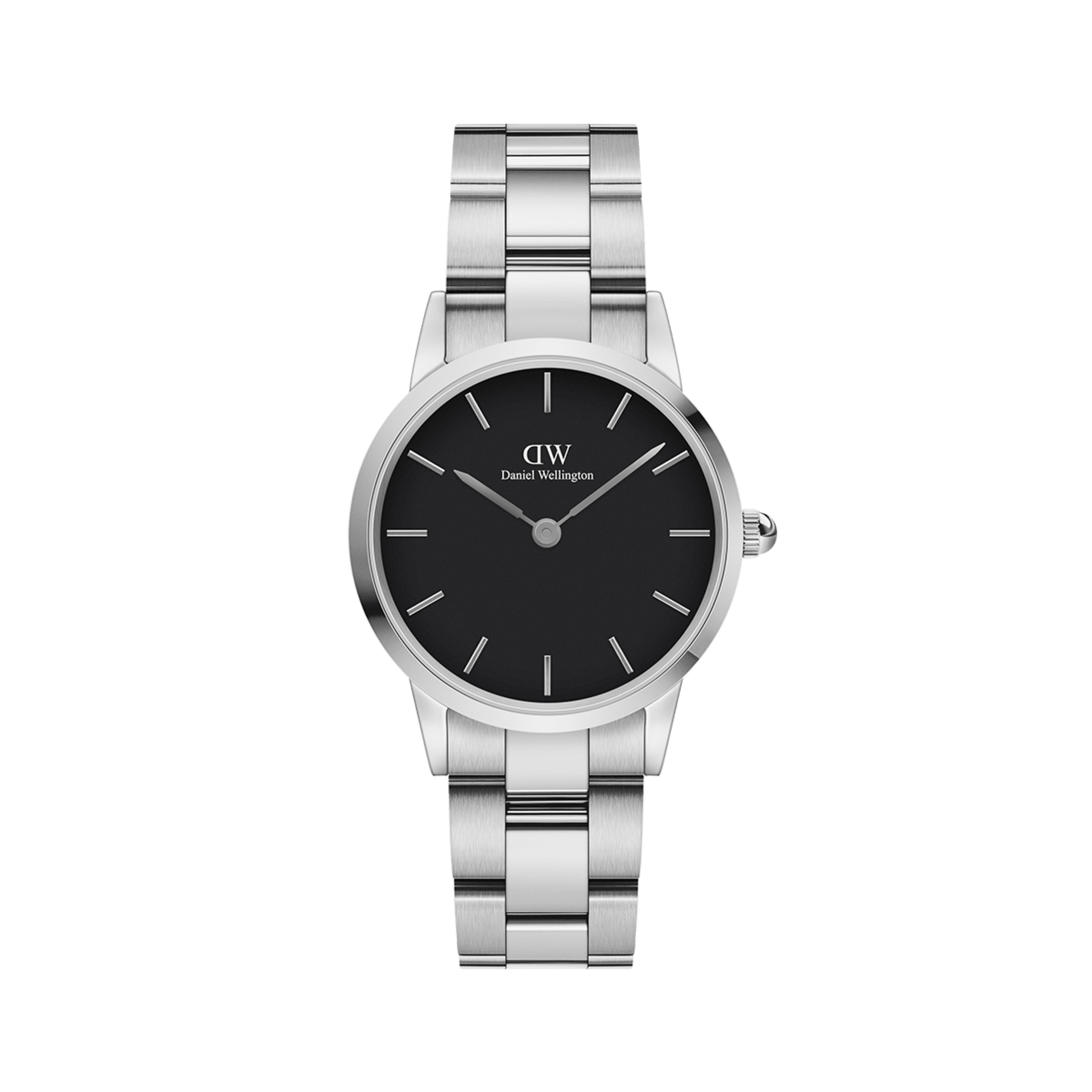 Iconic Link - Silver watch with Black dial 36mm | DW
