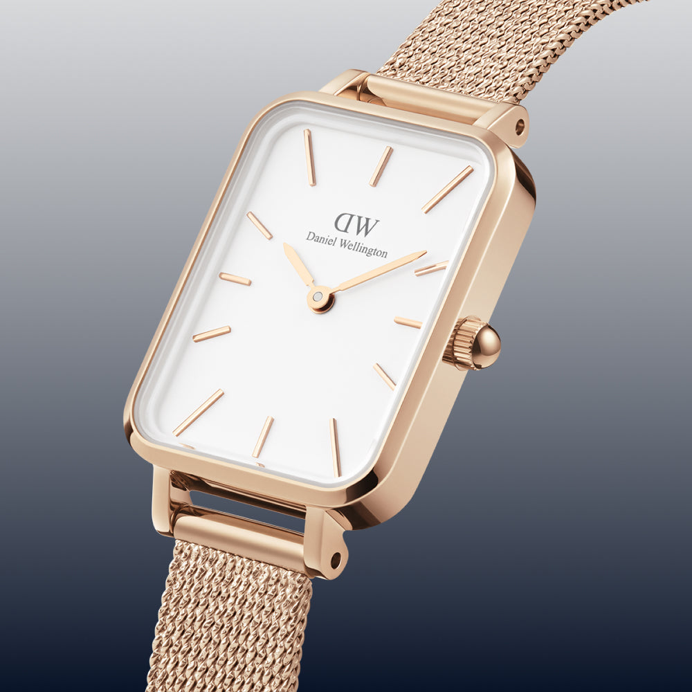 Quadro mini-champagne square dial watch for women | DW