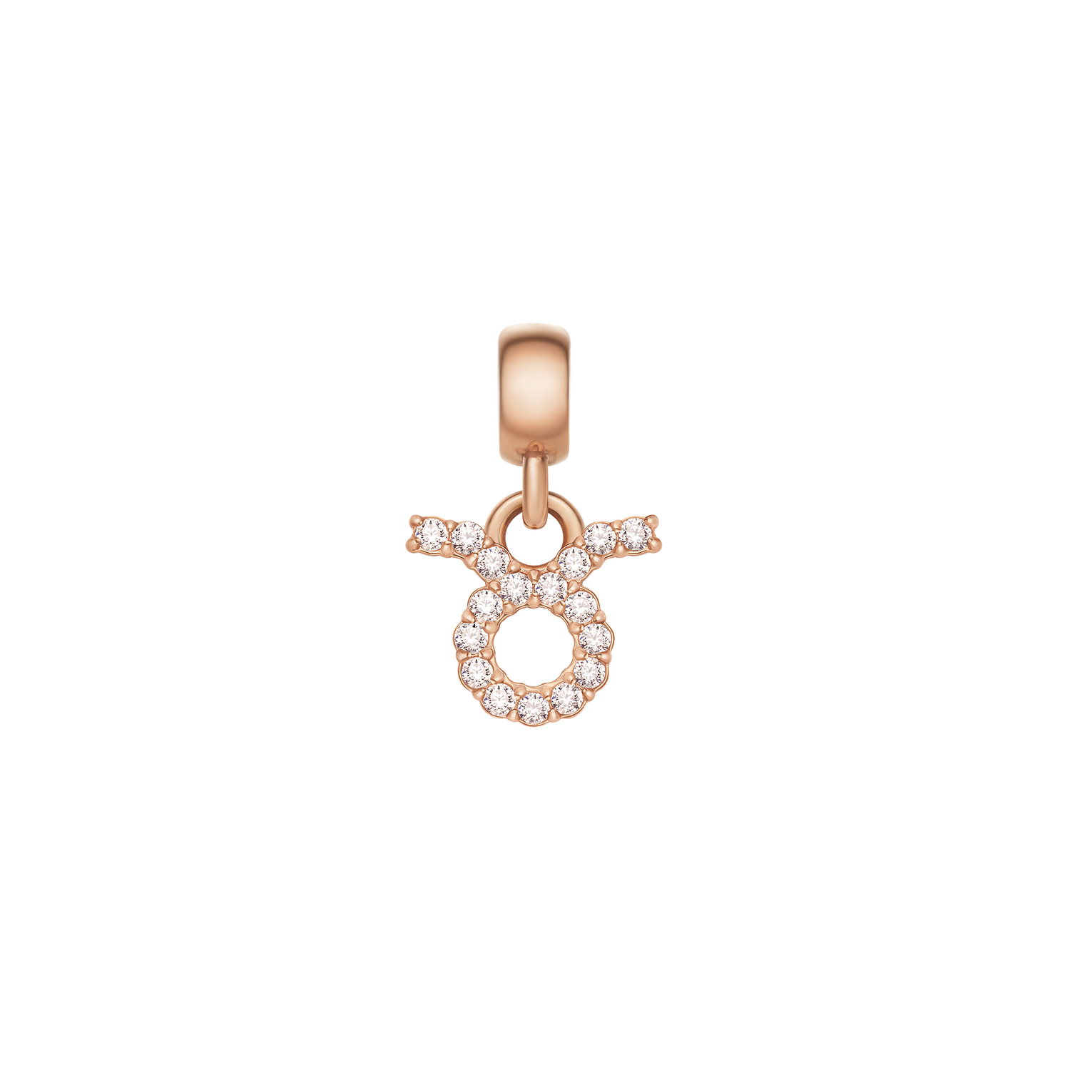 Crystal Zodiac Charm Rose Gold