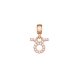 Crystal Zodiac Charm Rose Gold