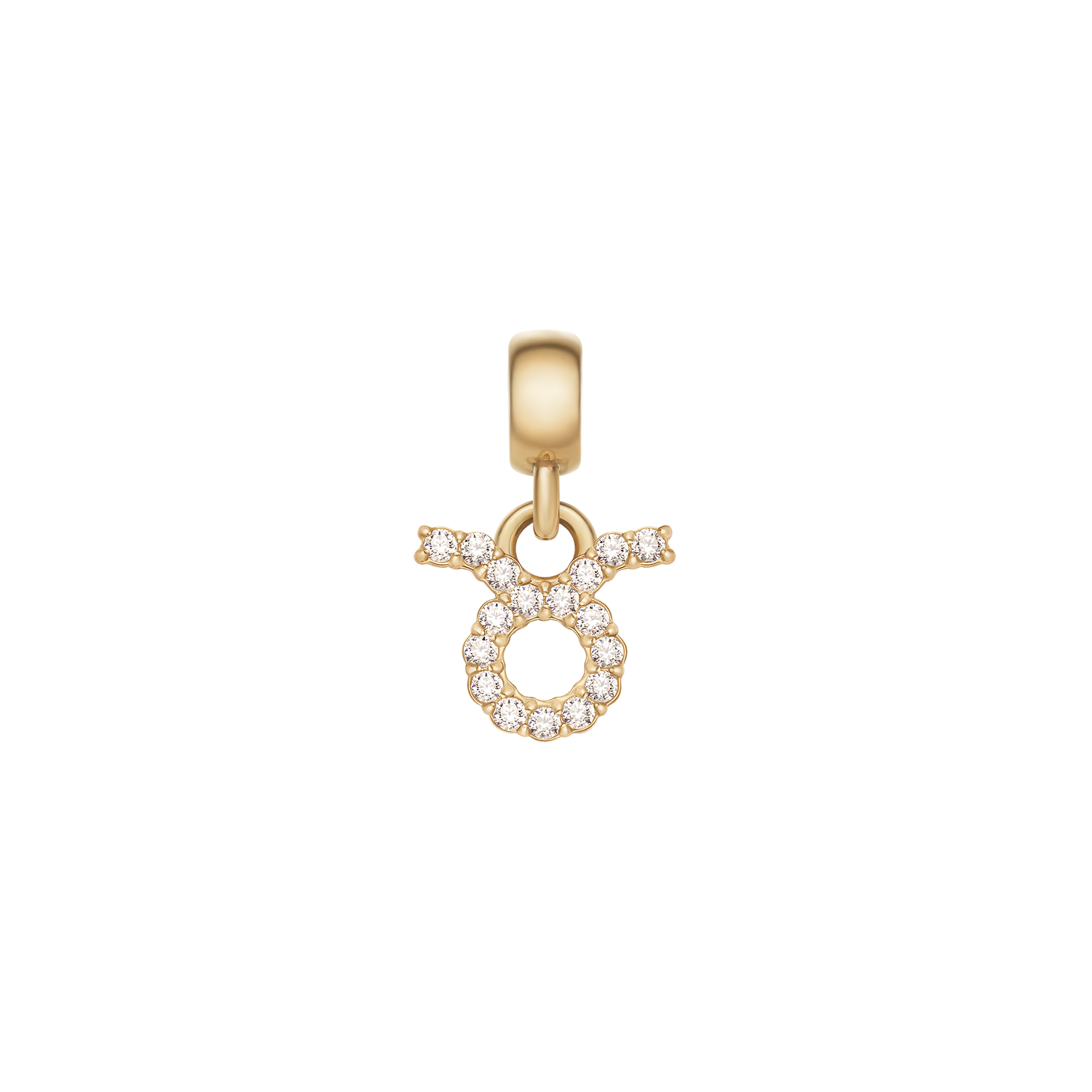 Crystal Zodiac Charm Gold