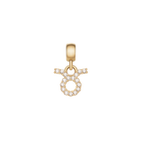 Crystal Zodiac Charm Gold