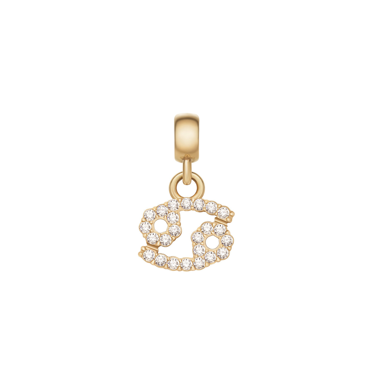 Crystal Zodiac Charm Gold