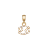 Crystal Zodiac Charm Gold