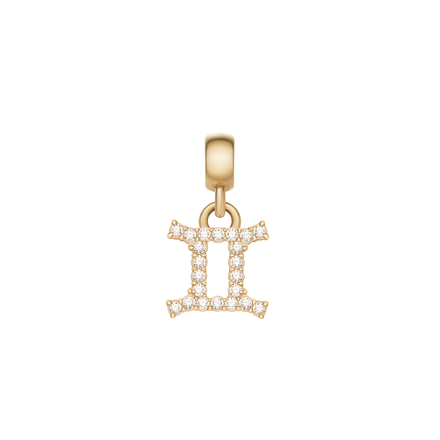 Crystal Zodiac Charm Gold