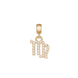 Crystal Zodiac Charm Gold