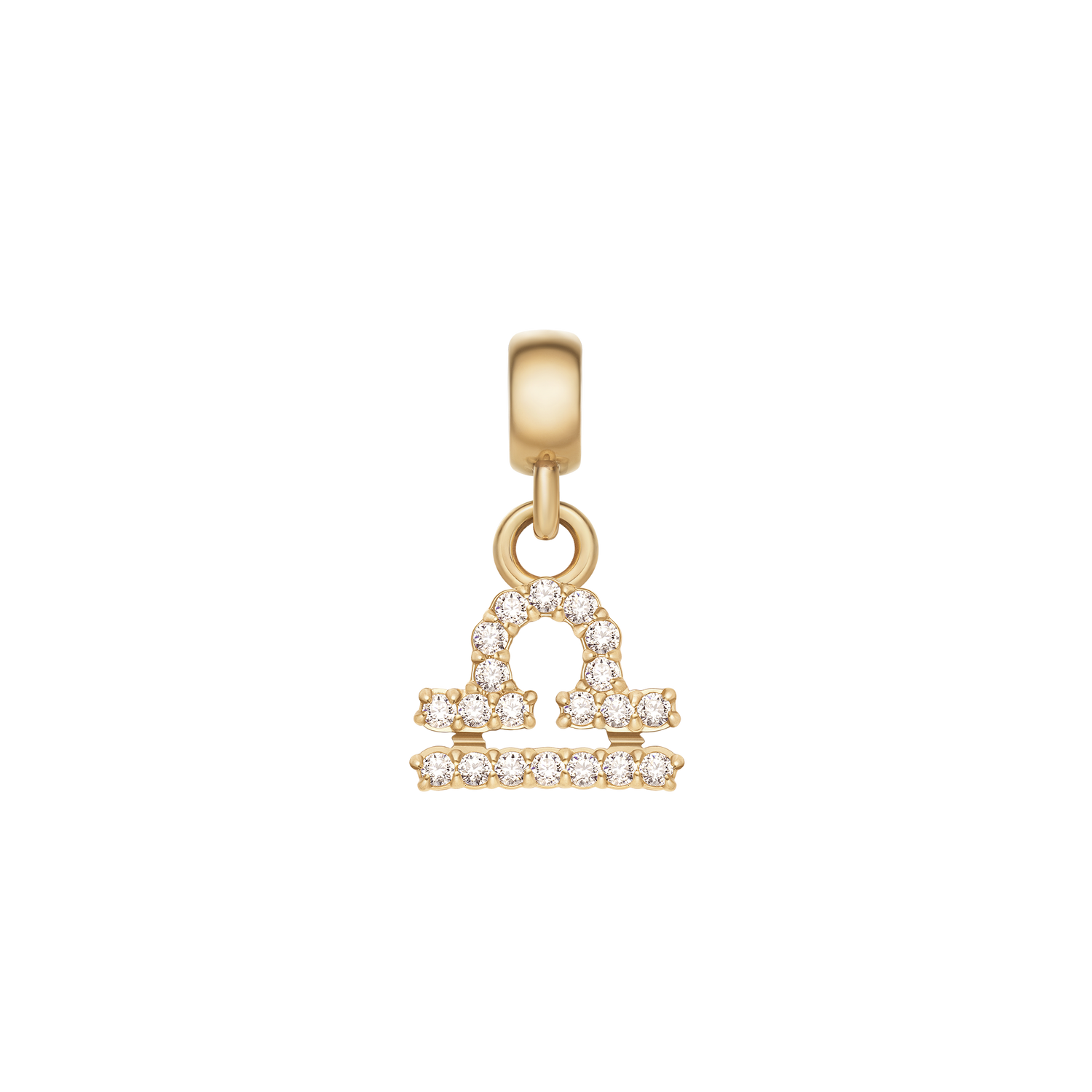 Crystal Zodiac Charm Gold