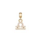 Crystal Zodiac Charm Gold