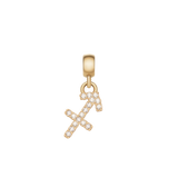 Crystal Zodiac Charm Gold