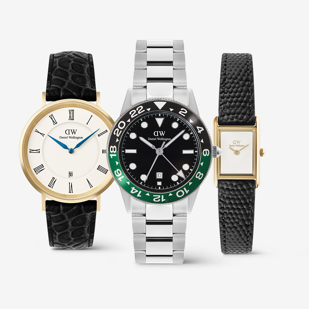 腕時計 DanielWellington Bristol - Black dial men's watch with leather strap | DW