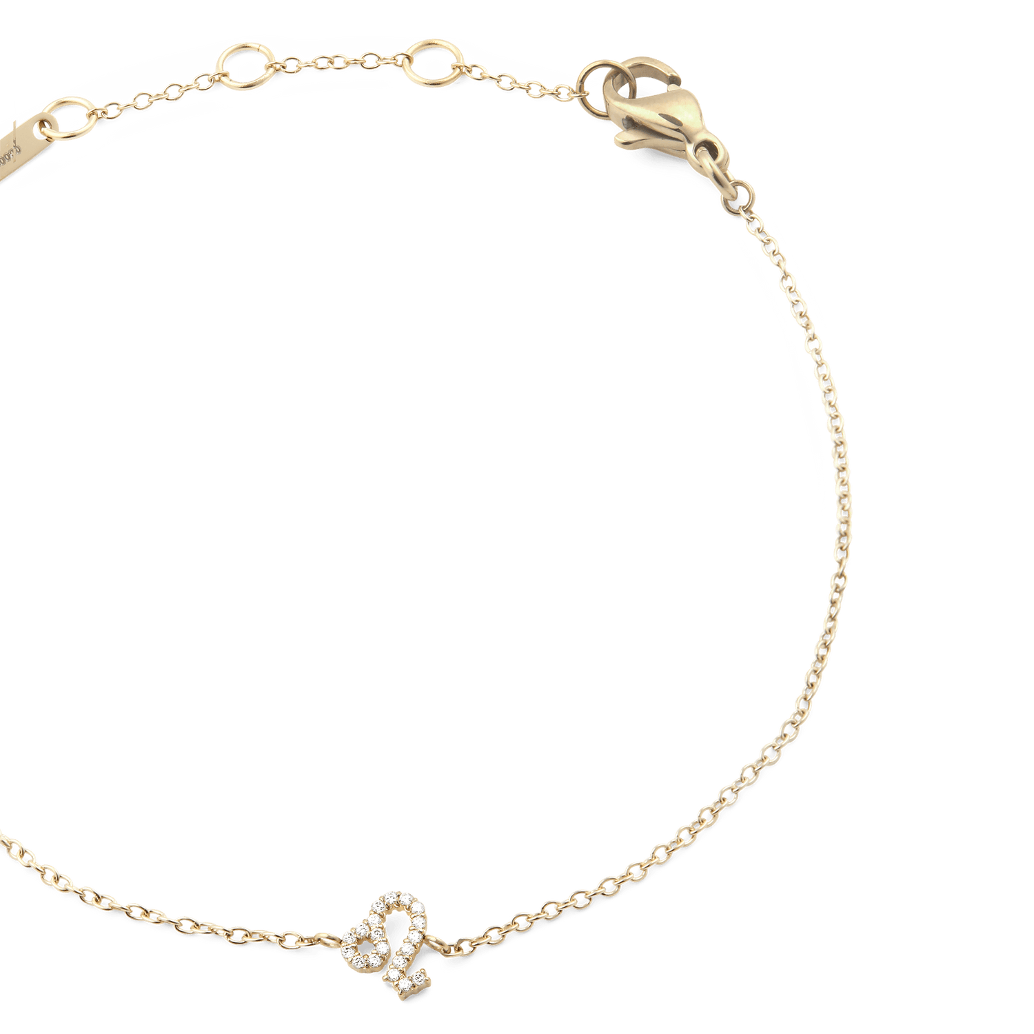 Crystal Zodiac Chain Bracelet Gold