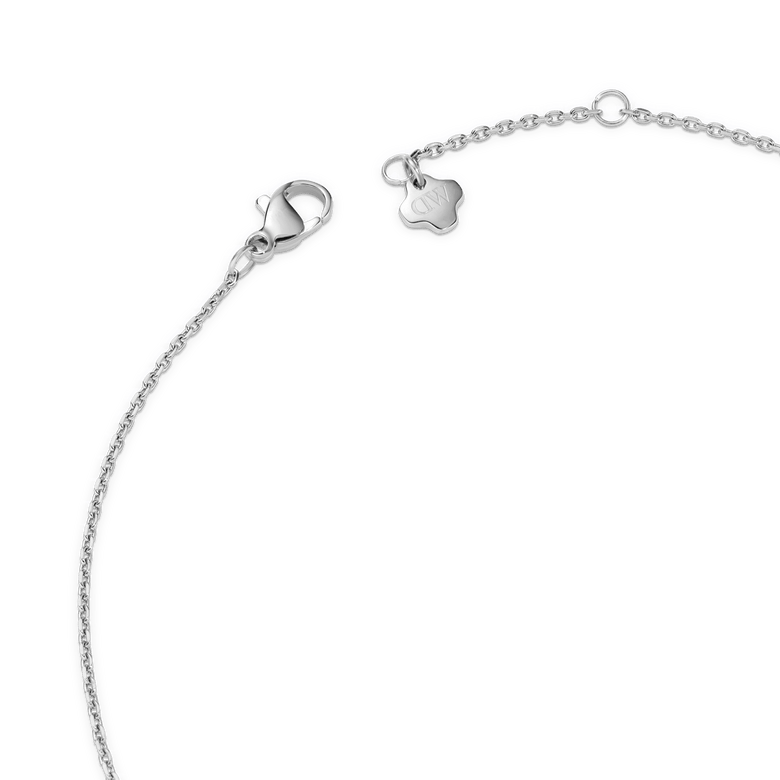 Bric Necklace Crystal Silver