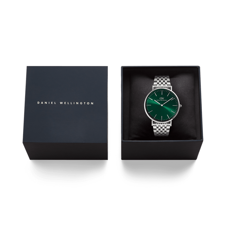 Classic 7-Link Emerald Silver