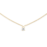 Mirelle Solitaire Necklace Gold