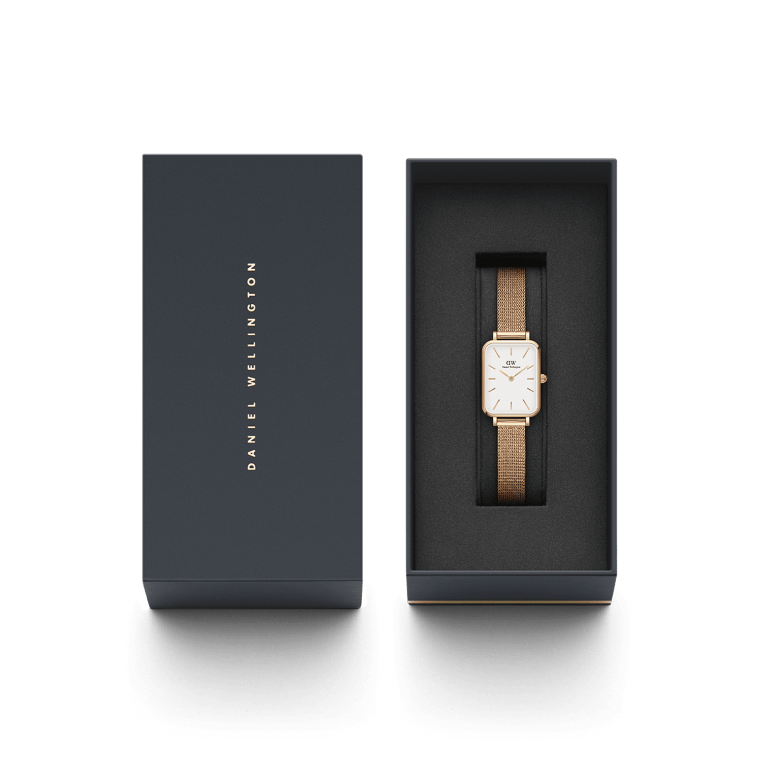 Quadro - Square watch in rose gold for women | DW