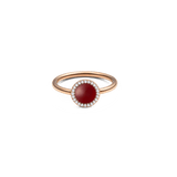 Audrey Ring Red Agathe Rose Gold