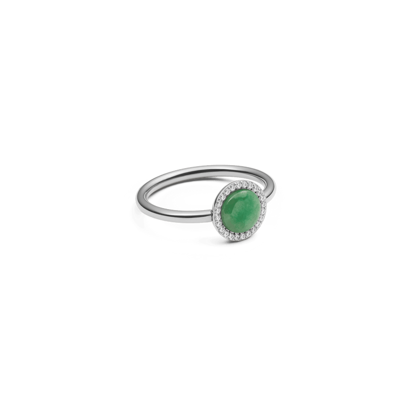 Audrey Ring Jade Silver